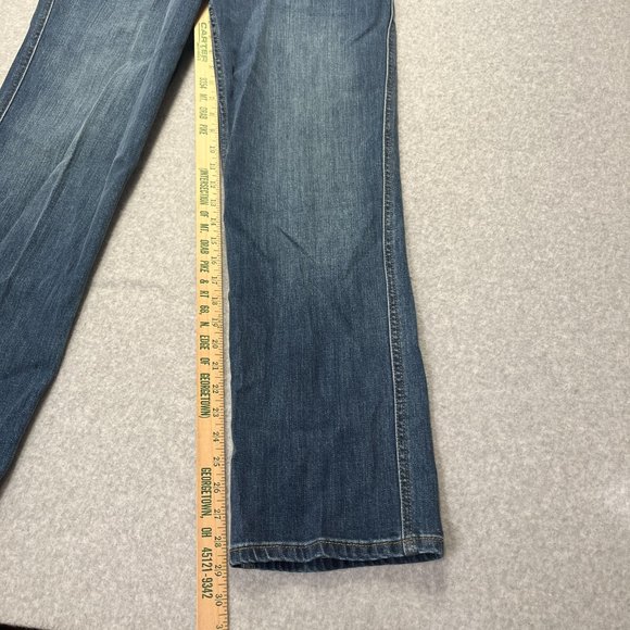 Carhartt Jeans Womens 10 Blue Straight Denim Cotton Blend Medium Short 32x29 - Picture 4 of 11